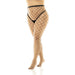 Mapalé Zwarte Netpanty Met Grove Ruit Queen Size