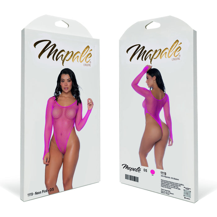 Mapalé Roze Visnet Body Met Lange Mouwen