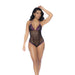 Mapalé Visnet Body Set Met Kant Zwart & Paars