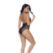 Mapalé Visnet Body Set Met Kant Zwart & Paars