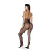Mapalé Visnet Bodystocking Set Met Kant Zwart & Paars