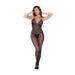 Mapalé Visnet Bodystocking Set Met Kant Zwart & Paars