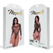 Mapalé Zwarte Visnet Body Met Strass & Lange Mouwen