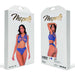 Mapalé Blauwe Leopard Visnet Body Met Kettingdetails