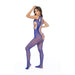 Mapalé Blauwe Leopard Visnet Bodystocking