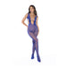 Mapalé Blauwe Leopard Visnet Bodystocking