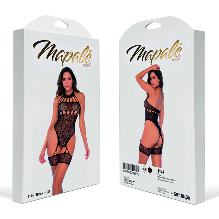 Mapalé Zwarte Leopard Body Met Halter