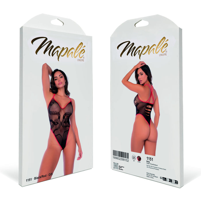 Mapalé Zwarte Slangen Visnet Body Met Rode Details