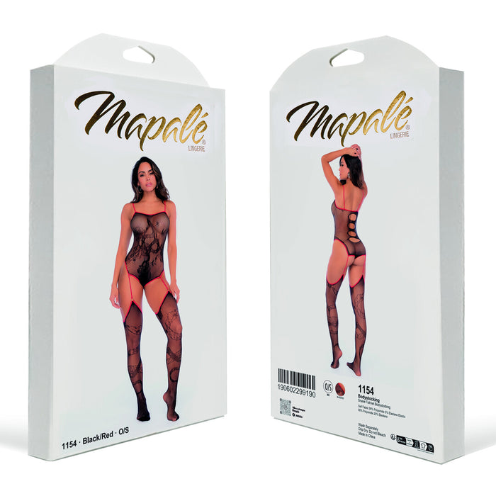 Mapalé Zwarte Slangen Bodyset Met Rode Details