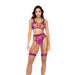 Mapalé Roze Orchidee 2-delige Bloemen Visnet Lingerieset