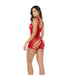Mapalé Rode Visnet Playsuit Met Uitsparingen