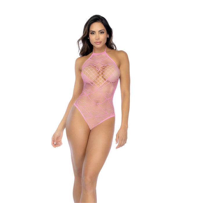 Mapalé Roze Hartjes Visnet Body Met Strass