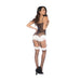 Mapalé Zwarte Visnet Body In Dienstmeisjesstijl