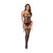 Mapalé Zwarte Verpleegster Visnet Bodystocking Met Boeien
