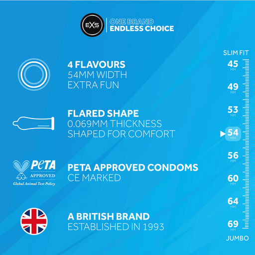EXS Mixed Flavored Condooms 12 Stuks