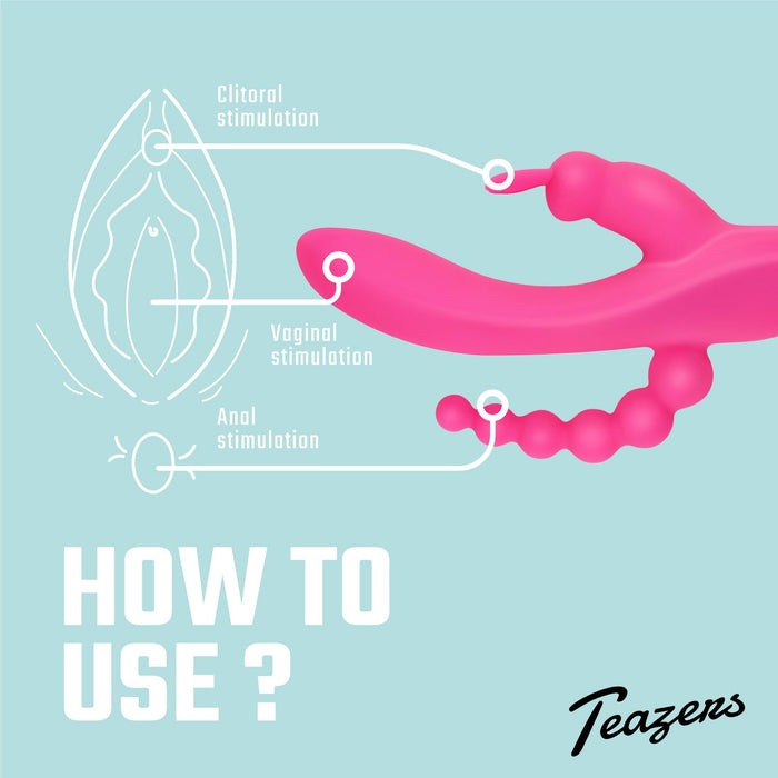 Teazers Dubbele Rabbit Vibrator 21 cm