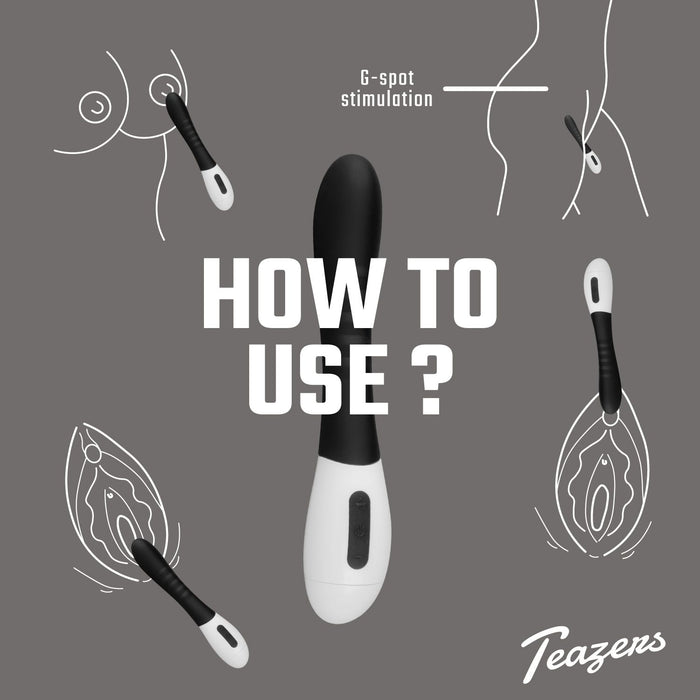 Teazers G-Spot Vibrator Zwart 20 cm