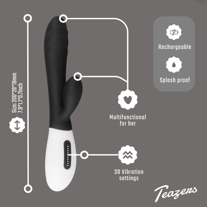 Teazers Tarzan Vibrator Zwart 20 cm