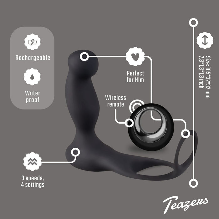 Teazers Cock & Ball Ring Prostaat Vibrator