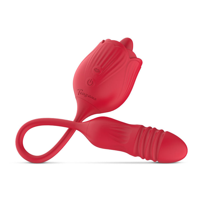 Teazers Stotende Vibrator Met Clitoris Stimulator
