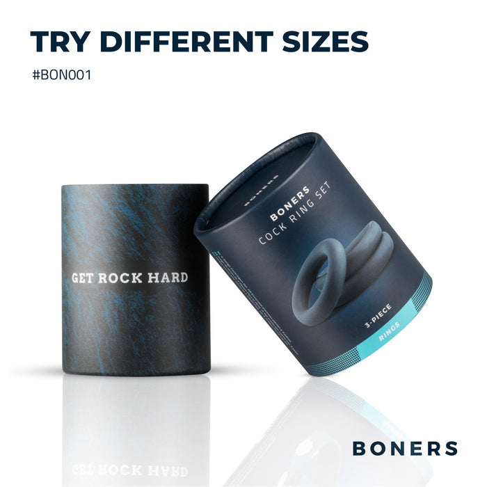 Boners Set Van 3 Siliconen Cockringen