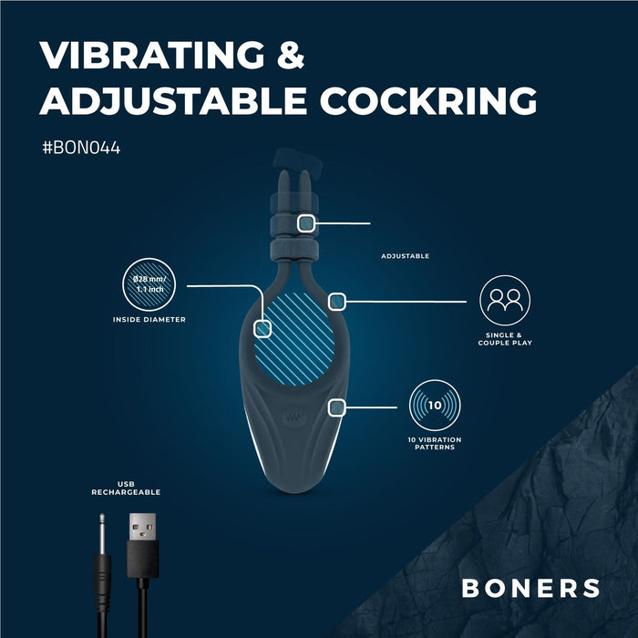 Boners Verstelbare Vibrerende Cockring