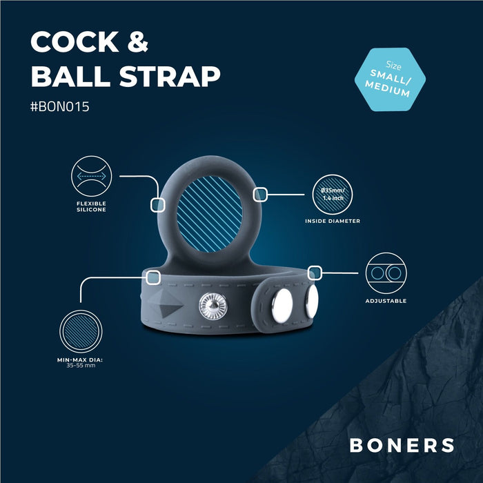 Boners Verstelbare Cock & Ball Strap - Klein