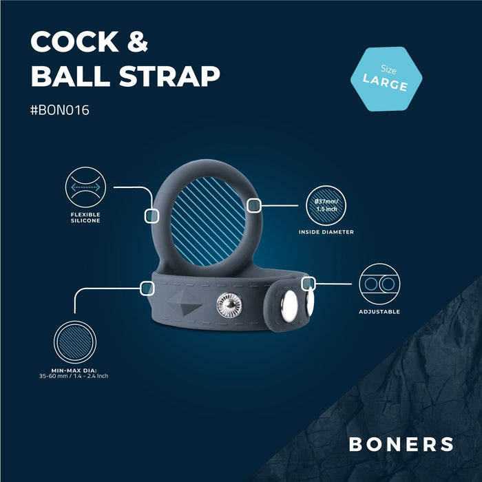 Boners Verstelbare Cock & Ball Strap - Groot