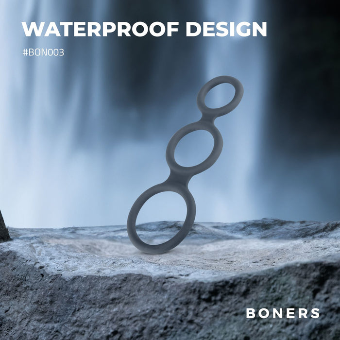 Boners Triple Cockring Voor Penis & Ballen