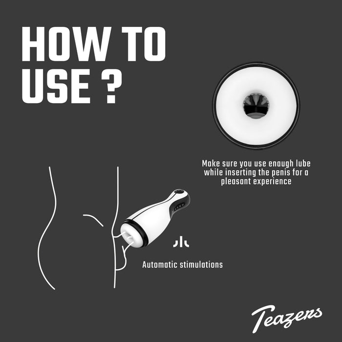 Teazers Automatische Masturbator Wit