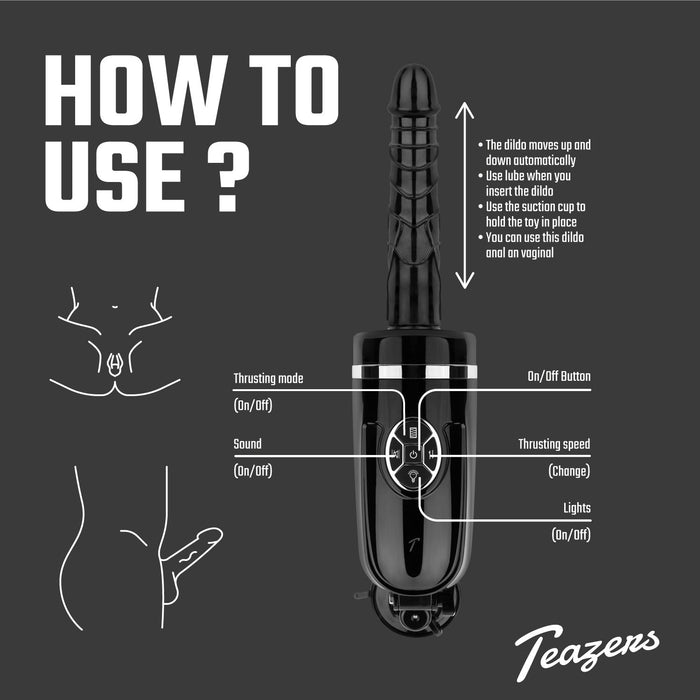 Teazers Stotende Dildo Vibrator 19 cm
