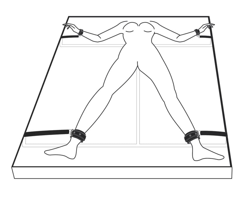 Bedroom Fantasies Silver Moon Fantasy Play Kit Bed Restraint
