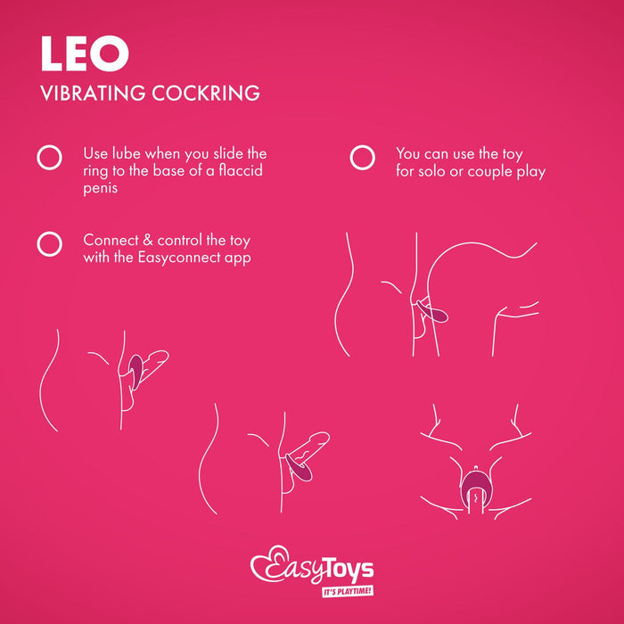 EasyToys Leo Vibrerende Cockring Met App