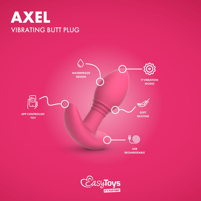 EasyToys Axel Vibrerende Buttplug Met App 10 cm
