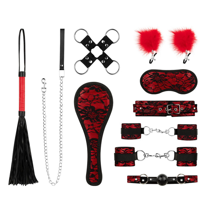 Bedroom Fantasies Lace & Leather Look Bondageset