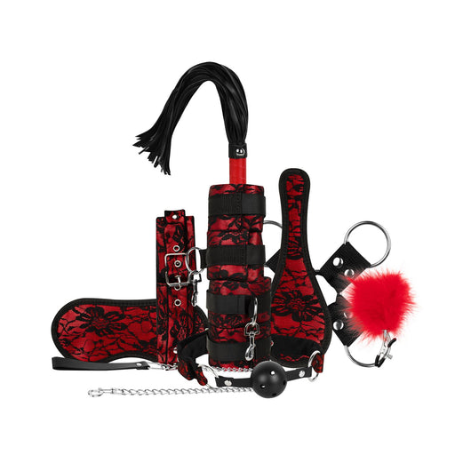 Bedroom Fantasies Lace & Leather Look Bondageset