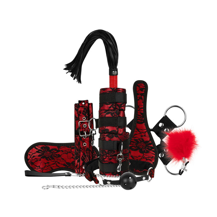 Bedroom Fantasies Lace & Leather Look Bondageset