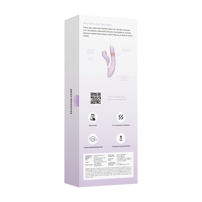 Svakom Duoglow Stotende Vibrator Met App 19 cm