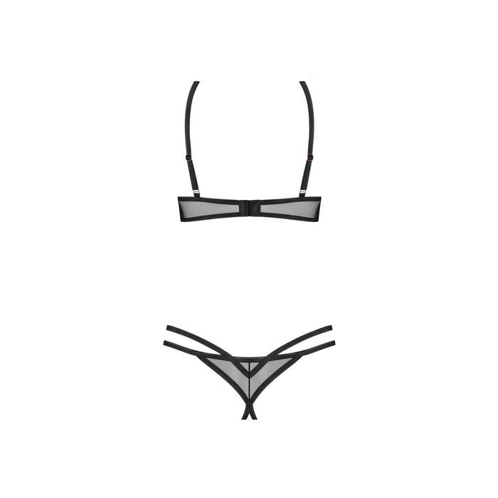 Obsessive Euridia Open Lingerie Set 2 Stuks Zwart