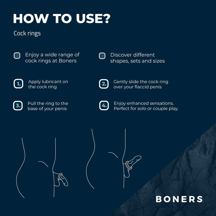 Boners Set Van 3 Siliconen Cockringen
