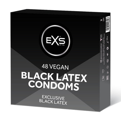 Exs Black Latex Condoms 48 Pieces
