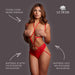 Le Désir Rode Hart Bodyharnas 2-delige Lingerieset