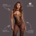 Le Désir Zwarte Kanten Bodystocking Met Halterhals