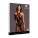 Le Désir Zwarte Kanten Bodystocking Met Open Kruis