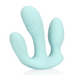 Loveline Three In One Liquid Silicone Vibrator Breezy Blue 12 cm