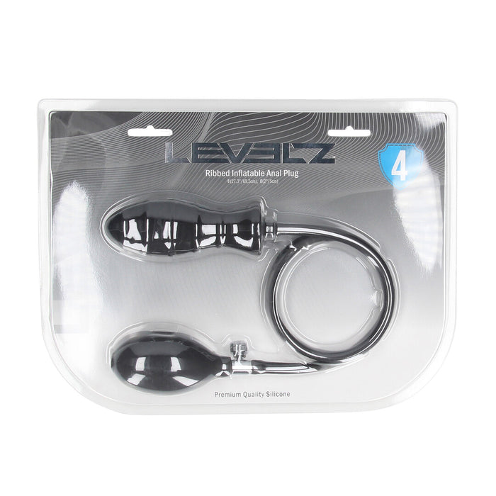 Levelz Ribbed Opblaasbare Buttplug 12 cm