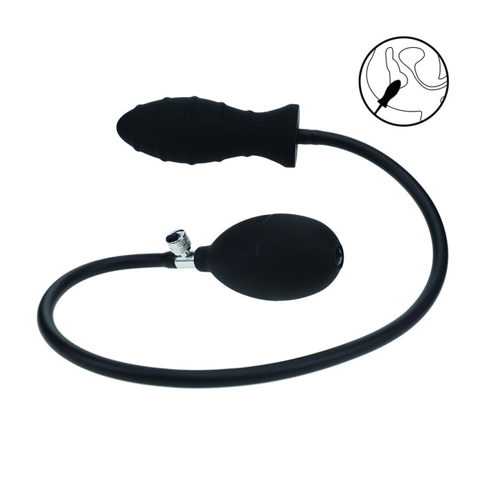 Levelz Ribbed Opblaasbare Buttplug 12 cm