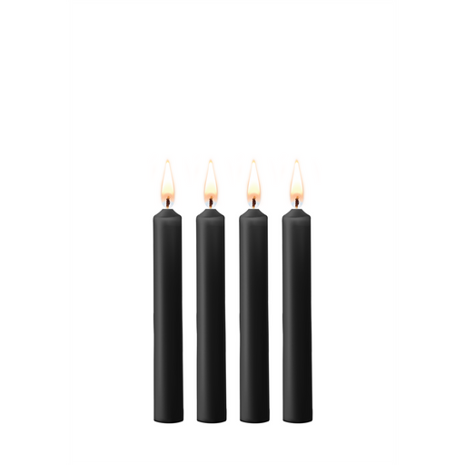 Teasing Wax Candles 4 Pieces Black