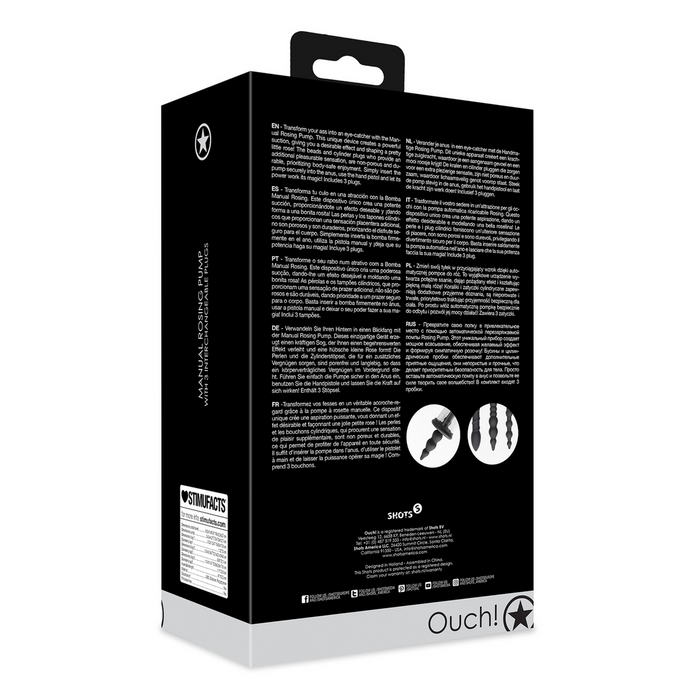 Ouch! Handmatige Buttplug Pomp 11 cm