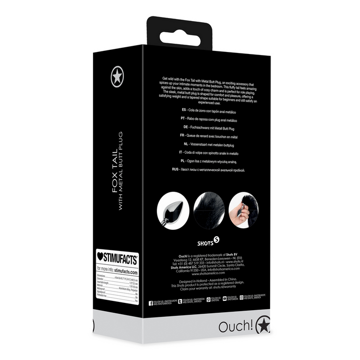 Ouch! Metalen Buttplug Met Lange Staart